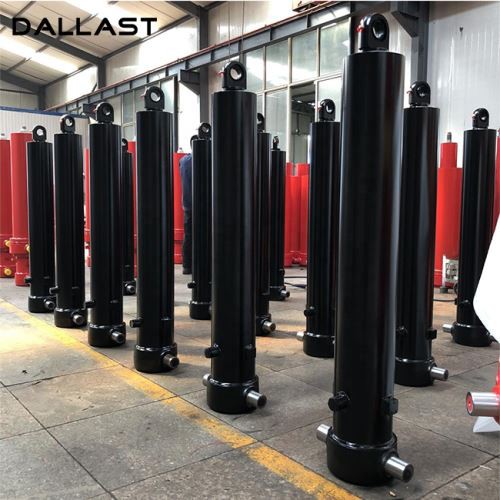 Cilindro hidráulico telescópico de 3 estágios para caminhão basculante